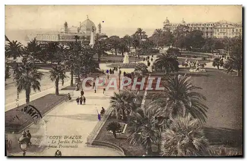 Ansichtskarte AK Nice Le Jardin Public et la jetee Promenade