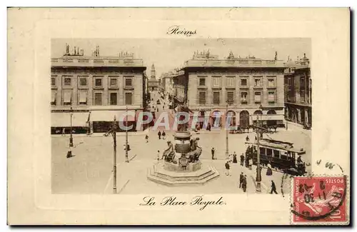 Cartes postales Reims la place Royale Tramway