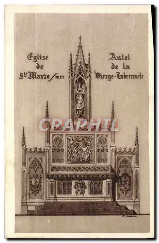 Cartes postales Eglise de Ste Marie sur Mer Autel de la vierge tabernacle