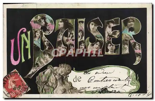 Cartes postales Un baiser de Contrexeville Femmes