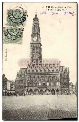 Ansichtskarte AK Arras Hotel de Ville et Beffroi