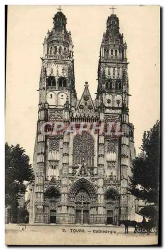 Cartes postales Tours Cathedrale