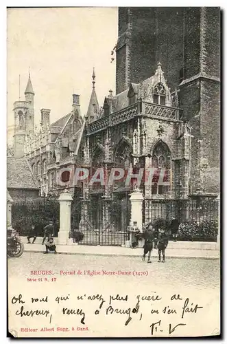 Cartes postales Bruges Portail de L'Eglise Notre Dame
