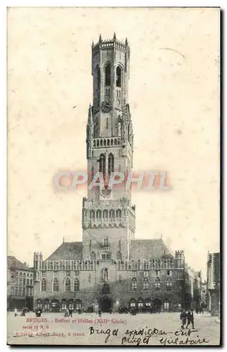 Ansichtskarte AK Bruges Beffroi et halles