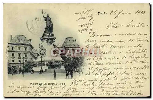 Cartes postales Paris Place de la Republique