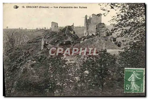 Cartes postales Crozant Vue D&#39Ensembie Des Ruines