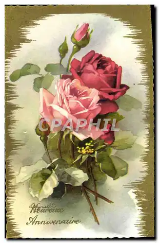 Cartes postales Anniversaire Fleurs