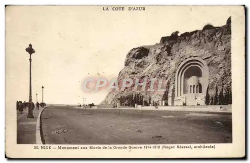 Ansichtskarte AK Nice Monument aux Morts de la Grande Guerre Militaria