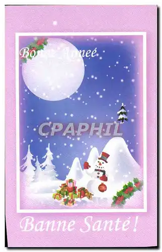 Cartes postales moderne Bonne annee Bonhomme de neige