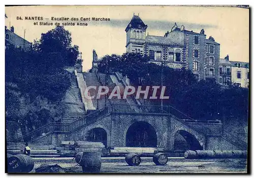 Cartes postales Nantes Escalier Des Cent Marches Et Statue De Sainte Anne