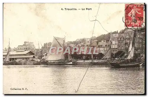 Cartes postales Trouville Le Port Bateaux