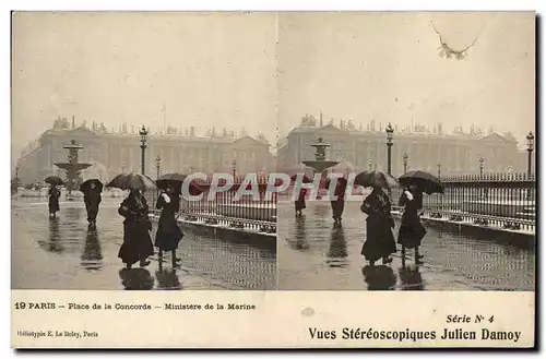 Cartes postales Paris Place De La Concorde Ministere de la marine