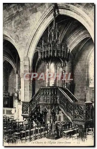 VINTAGE POSTCARD Pane the Pulpit Of the Notre Dame Church