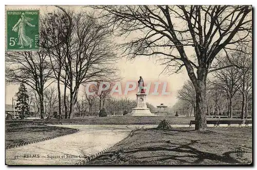 Cartes postales Reims Square Et Statue Colbert