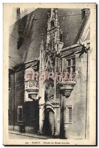 Cartes postales Nancy Entree Du Musee Lorrain