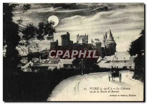 Cartes postales Vitre Le Chateau Vue De La Route De Rennes