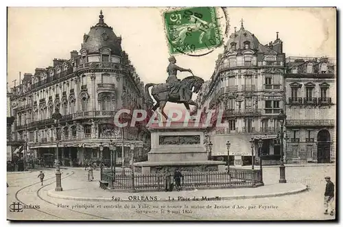 Cartes postales Orleans La Place Du Martroi Jeanne d'Arc