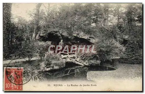 Ansichtskarte AK Reims Le Rocher Du Jardin Ecole