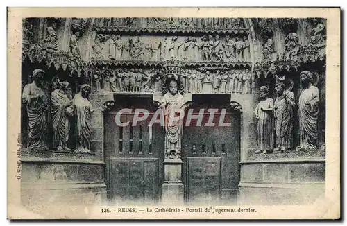 Cartes postales Reims La Cathedrale Portail Du Jugement Dernier