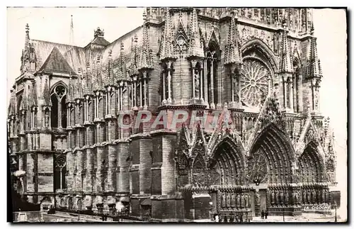 Cartes postales Reims La Cathedrale Prise Avant Detail De La Facade Principale