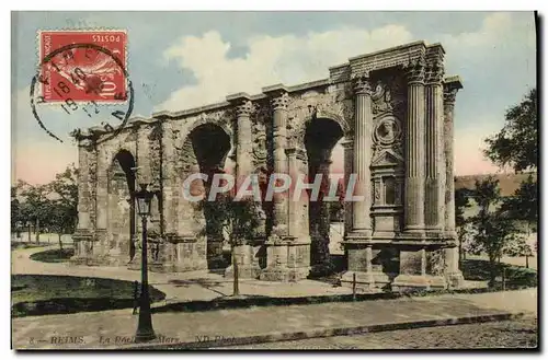 Cartes postales Reims La porte de Mars