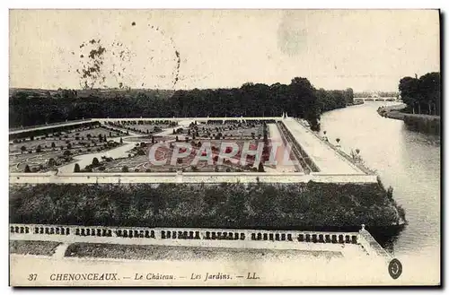 Cartes postales Chenonceaux Le Chateau Les Jardins