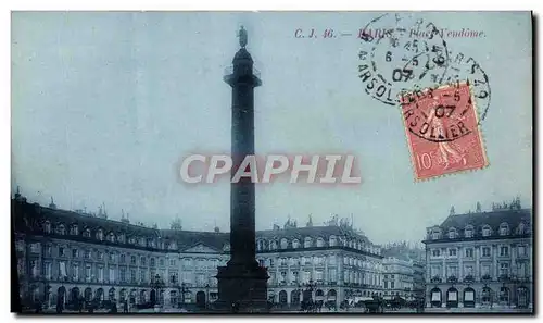 Cartes postales Paris Place Vendome