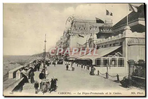 Cartes postales Cabourg La Digue Promenade Et Le Casino