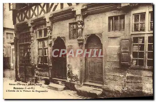 Cartes postales Rennes L&#39Entree De La Maison De Duguesclin