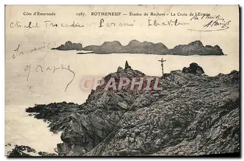 Cartes postales Rotheneuf Etudes De Rochers La Croix De L&#39Ermite