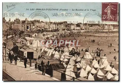Cartes postales Les Sables D'Olonne Le Remblai Et La Plage