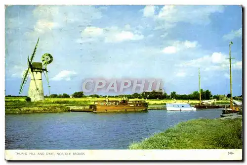 Cartes postales moderne Thurne Mill And Dyke Norfolk Broads Moulin a vente