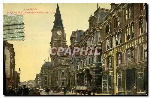 Cartes postales Liverpool Dale Street And Municipal Offices