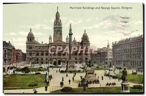 Ansichtskarte AK Municipal Buildings And George Square Glasgow