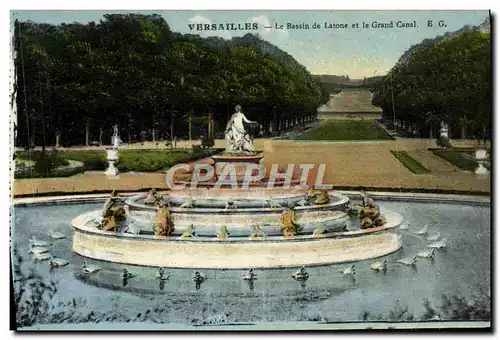 Cartes postales Versailles Le Bassin De Latone Et Le Grand Canal