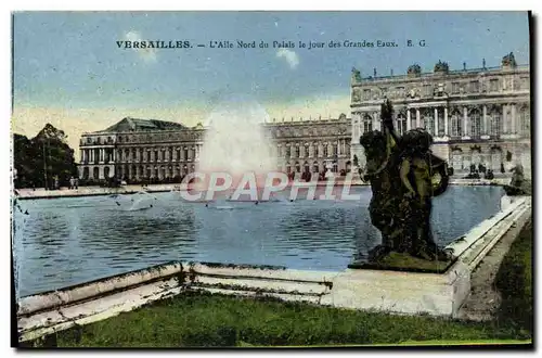 Cartes postales Versailles L&#39Alle Nord Du Palais Le Jour Grandes Eaux