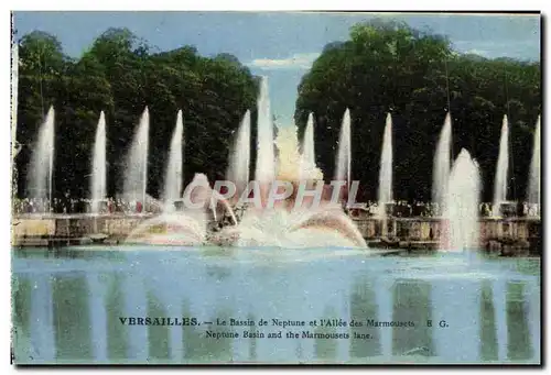 Cartes postales Versailles La Bassin De Neptune Et l&#39Allee Des Marmousets