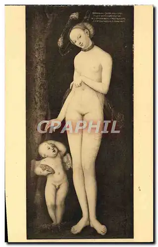 Cartes postales Lucas Cranach Venus Et Amour Musee De Bruxelles