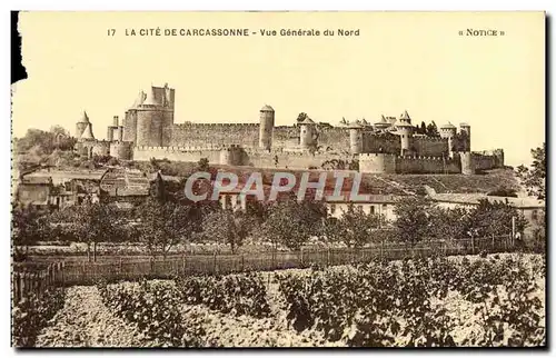 Cartes postales La Cite De Carcassonne Vue Generale Du Nord