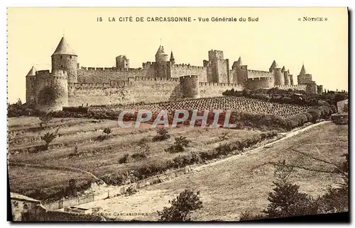 Cartes postales La Cite De Carcassonne Vue Generale Du Sud