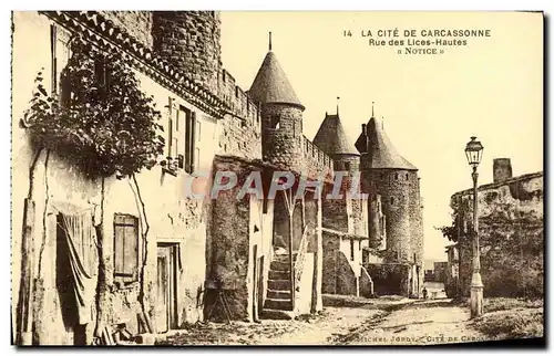 Cartes postales La Cite De Carcassonne Rue Des Lices Hautes