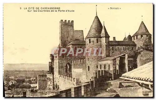 Cartes postales La Cite De Carcassonne Sur Les Courtines De La Porte D&#39Aude