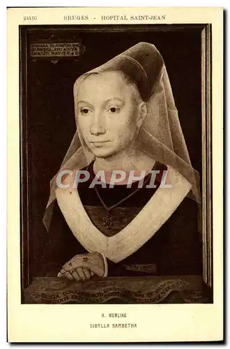 Cartes postales Bruges Hopital Saint Jean Memling Sibylla Sambetha