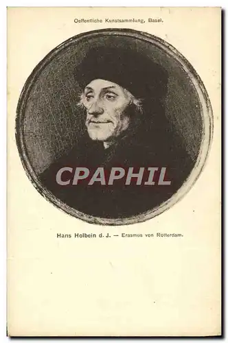 Cartes postales Oeffentliche Kunstsammlung Basel Hans Holbein Erasmus Von Rotterdam