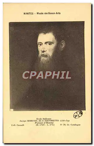 Cartes postales Nantes Musee Des Beaux Arts jacopo Robusti Tintoretto Portrait d&#39homme