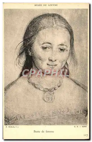 Cartes postales Musee Du Louvre Buste De Femme Holbein