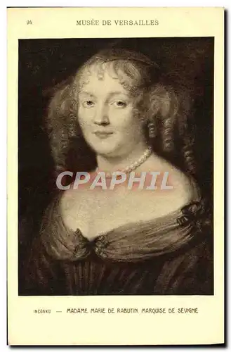 Cartes postales Musee Du Versailles Inconnu Madame Marie De Rabutin Marquise De Sevigne