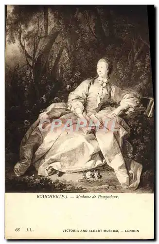 Cartes postales Boucher Madame De Pompadour Victoria and Albert Museum London