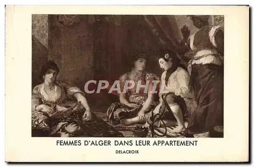 Ansichtskarte AK Femmes d&#39Alger Dans Leur Appartement Delacroix Algerie