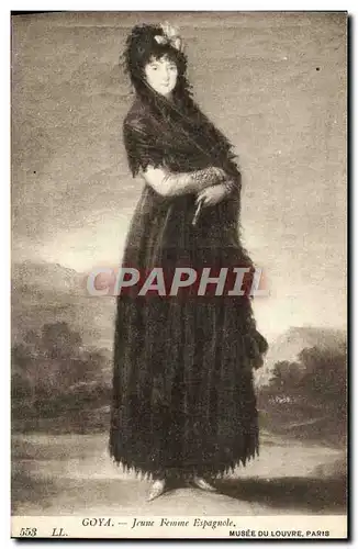 Cartes postales Goya Jeune Femme Espagnole Musee Du Louvre Paris